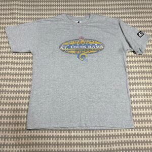 Vintage 2000 St. Louis Rams Super Bowl XXXIV Champions T-Shirt Grey XL